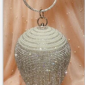 New round shape with stones clutches